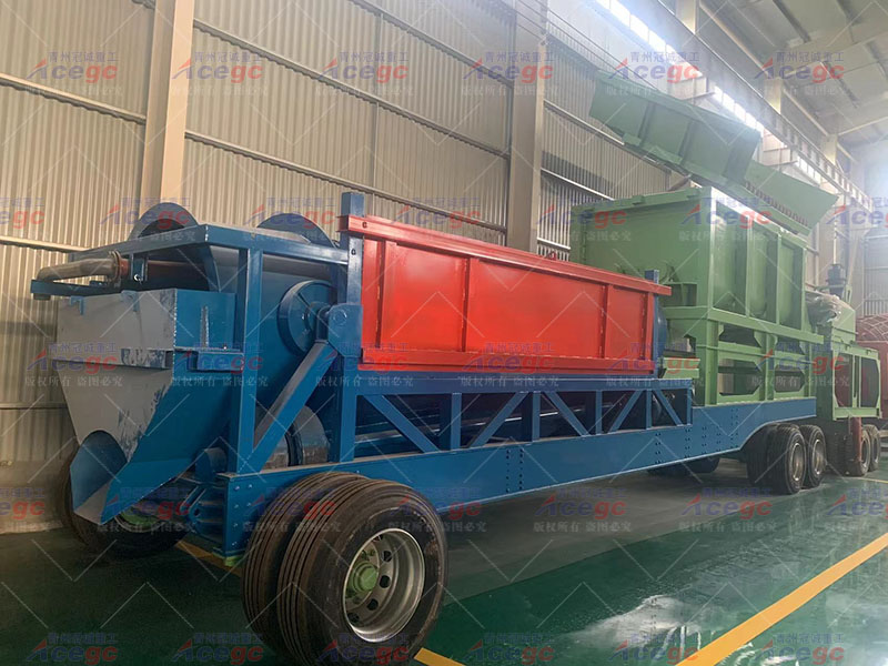 移動(dòng)沙金設(shè)備組合選礦車